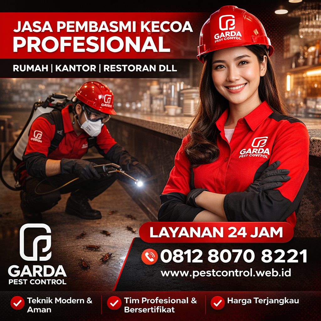 Jasa Pembasmi Kecoa di Purwokerto Rumah & Restoran